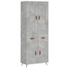 vidaXL Komoda, betono pilkos spalvos, 69,5x34x180cm, apdirbta mediena