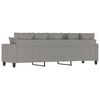 vidaXL Trivietė sofa, &scaron;viesiai pilkos spalvos, 210cm, audinys