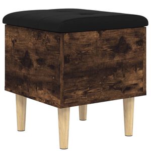 vidaXL Suoliukas-daiktadėžė, dūminis, 42x42x46cm, apdirbta mediena