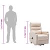 vidaXL Atsistojantis krėslas, kreminės spalvos, audinys