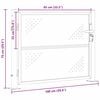 vidaXL Sodo vartai su užraktu Sidabro 100 x 75 cm Nerūdijantis Plienas