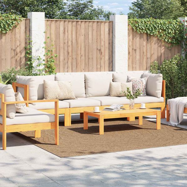 vidaXL Zoninės kiliminės dangos HUARTE Natūrali 240 x 240 cm