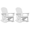 vidaXL Adirondack sūpynės kėdės 2 vnt. Balta HDPE