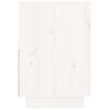 vidaXL Naktinė spintelė, balta, 60x34x51cm, pu&scaron;ies medienos masyvas