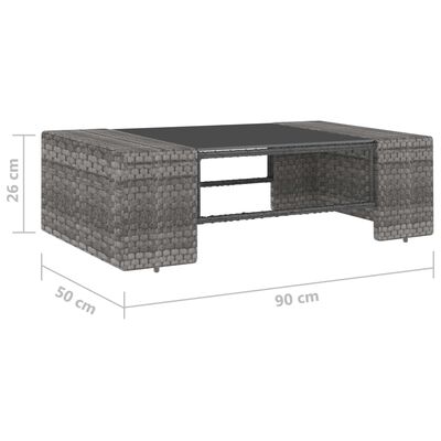 vidaXL Sodo poilsio baldų komplektas, 6 dalių, pilkas, poliratanas