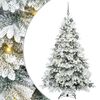 vidaXL Dirbtinė Kalėdų eglutė su 300 LED Balta 180 cm PE ir PVC