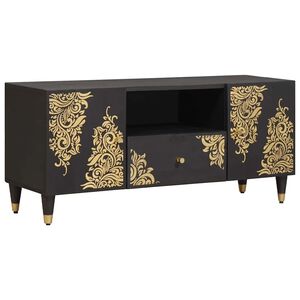 vidaXL Televizoriaus spintelė su stalčių Juoda 105 x 33 x 46 cm