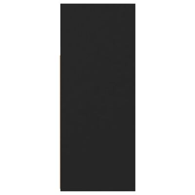 vidaXL Šoninė spintelė su LED apšvietimu, juoda, 115,5x30x75cm