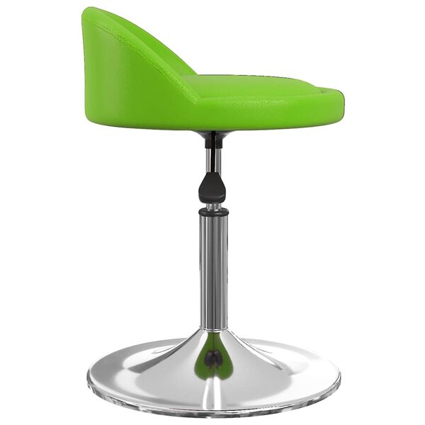 vidaXL Pasukamos valgomojo kėdės, 4vnt., žalios spalvos, dirbtinė oda