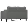vidaXL Dvivietė sofa, tamsiai pilkos spalvos, 140cm, audinys