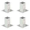 vidaXL Stulpų pagrindai, 4vnt., galvanizuotas metalas, 71mm