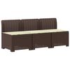 vidaXL 3-vietė sodo sofa su pagalvėlėmis, Rattan i&scaron;vaizda PP Ruda