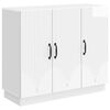 vidaXL Kabalas Itin blizgi balta 89 x 34,5 x 77 cm Apdirbta mediena
