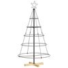vidaXL Kalėdų Kūgio Medis s stovu Juoda 126 cm Plienas