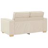 vidaXL Sofa 2 pcs Smėlio 220 x 80 x 84 cm Lino mi&scaron;inio audinys