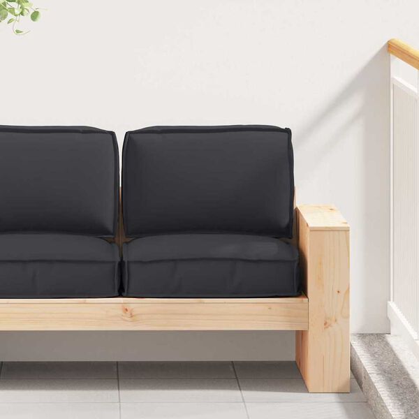 vidaXL Pallet pagalvių rinkinys 2 pcs Juoda Oksfordo audinys