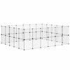vidaXL Augintinių narvas, 44 segmentai, juodas, 35x35cm, plienas