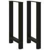 vidaXL Baro stalo kojos, juodos, 2 vnt., 50x(90-91) cm, plienas