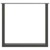 vidaXL Valgomojo stalo kojos, 3 vnt., antracito spalvos, 80x(72-73) cm, plienas, U formos
