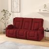 vidaXL Trivietis atlošiamas masažinis krėslas, raudonojo vyno, audinys
