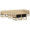 vidaXL Lauko sofos komplektas 9 pcs Balta ir kreminė 79 x 79 x 37 cm