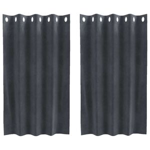 vidaXL Užtemdymo užuolaidos 2 vnt. &Scaron;viesiai pilka 140 x 140 cm Aksomas