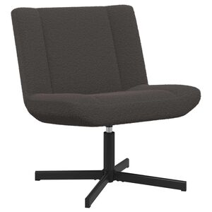 vidaXL Sukamasis krėslas Tamsiai pilka 63 x 75 x 76 cm Avikailis