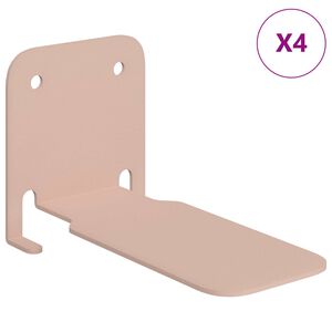 vidaXL Nemoki plaukiančia lentyna 4 vnt. Rožinė 6 x 11 x 6,5 cm