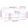 vidaXL Trivietė sofa su pagalvėmis, taupe, 180cm, audinys