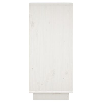 vidaXL Šoninė spintelė, balta, 31,5x34x75cm, pušies medienos masyvas