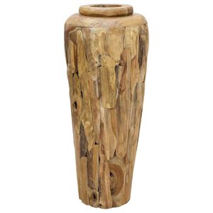 vidaXL Dekoratyvinė vaza, 40x100cm, tikmedžio medienos masyvas