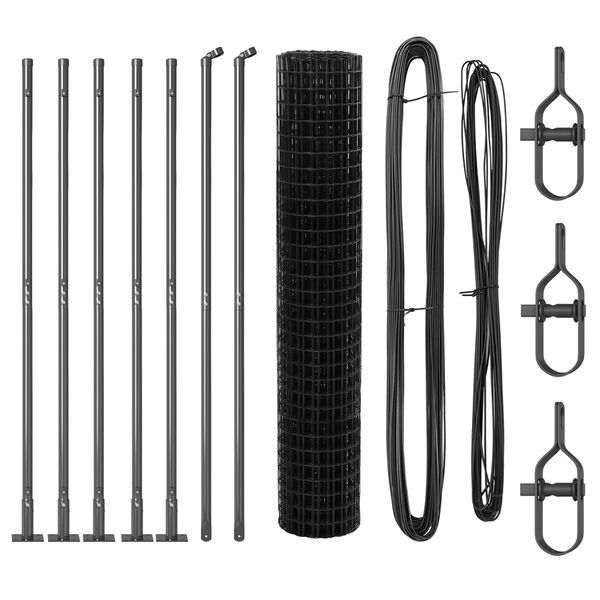 vidaXL Tvora su stulpais Pilka 1,6 x 10 m Plienas ir PVC