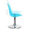 vidaXL Pasukamos valgomojo kėdės, 2vnt., mėlynos, dirbtinė oda