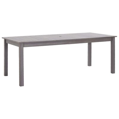 vidaXL Sodo stalas, baltintas pilkas, 200x90x74cm, akacijos masyvas