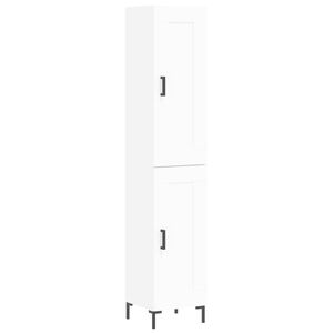 vidaXL Komoda, baltos spalvos, 34,5x34x180cm, apdirbta mediena