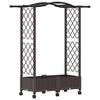 vidaXL Pakeltas lovas su trelėmis ir stogu Ruda 124 x 40 x 129 cm PP