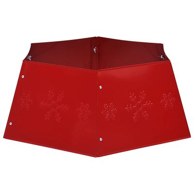 vidaXL Kalėdų eglutės stovo apvadas, raudonas, skersmuo 68x25cm