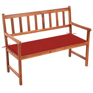 vidaXL Sodo suoliukas su pagalvėle, 120cm, akacijos medienos masyvas