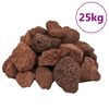 vidaXL Vulkaninės uolienos, raudonos spalvos, 25kg, 5&ndash;8cm