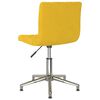 vidaXL Pasukamos valgomojo kėdės, 4vnt., garstyčių geltonos, aksomas