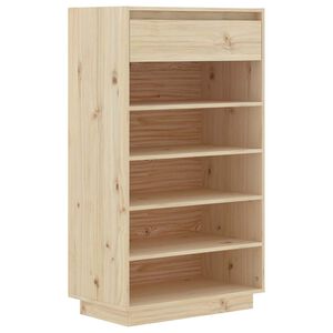 vidaXL Spintelė batams, 60x34x105cm, pu&scaron;ies medienos masyvas