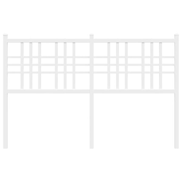vidaXL Metalinis pakaitinis galvūgalis, baltos spalvos, 120cm
