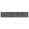 vidaXL Tvoros rinkinys 5 vnt. 872 x 186 cm WPC ir aliuminis Pilka
