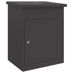 vidaXL Siuntų dėžutė su saugykla Juoda 47.5 x 38 x 59 cm Plienas
