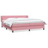 vidaXL Box Spring Lova su čiužiniais Rožinis 180x210 cm Velvet