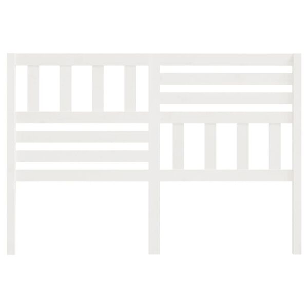 vidaXL Lovos galvūgalis, baltas, 146x4x100cm, pušies medienos masyvas