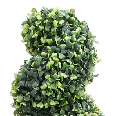 vidaXL Dirbtinis buksmedis vazone, žalias, 117cm, spiralės formos