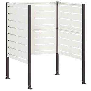 vidaXL Atliekų konteinerio ekranas 85 x 85 x 113 cm Plienas Balta