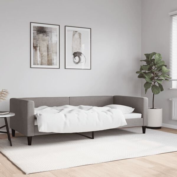 vidaXL Sofa, taupe spalvos, 90x200cm, audinys