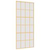 vidaXL Stumdomos durys, auksinės, 90x205cm, ESG stiklas ir aliuminis